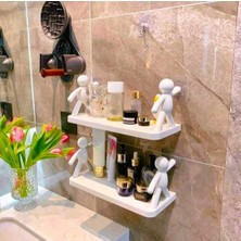 Perast Home Kendinden Yapışkanlı Adam/herkül Raf Banyo/wc/mutfak /ofis /çok Amaçlı Organizer 1 Adet 100O