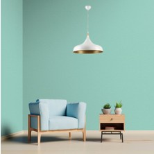 Riolight  Retro,vintage,modern,rustik Beyaz 1XE27 Duy Tekli Metal Sarkıt Avize ÇAP:46CM
