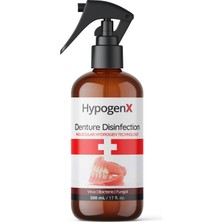 Hypogenx Takma Diş Temizleme Solüsyonu - 500 ml Sprey Başlıklı Hipokloröz Asit Bazlı