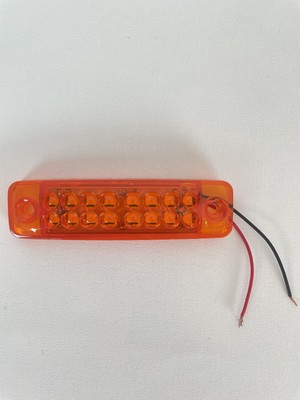 Ahmet Otomotiv 16 Ledli Mercekli Sarı-Turuncu LED Lamba 12V-24V