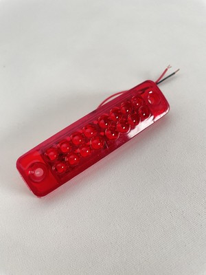 Ahmet Otomotiv 16 Ledli Mercekli Kırmızı LED Lamba 12V-24V