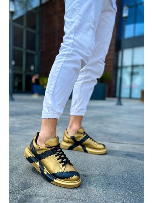 Chekich CH254 Cst Pittura Erkek Ayakkabı 549 Gold Sıyah x