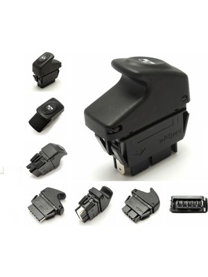 Parçazamanı Renault Clıo Cam Açma Kapatma Anahtarı Gri 6pinli