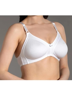 Nariya Kadın Büyük Beden Sütyen Penye Sütyen  D Cup Pamuklu Kalın Askılı Penye Toplayıcı Rahat Yarım Atlet Toparlayıcı