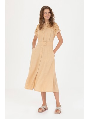 U.S. Polo Assn. Kadın Camel Elbise (Dokuma) 50262576-VR015