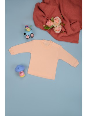 Bebe Tospik Pamuklu  Uzun Kollı Yumuşak Omuz Çıtçıt Body Zıbın