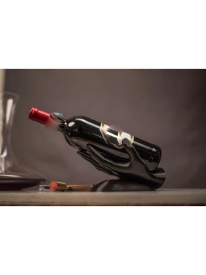 Network Mühendislik El Şeklinde Şaraplık (Siyah Renk)