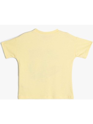 Koton 4Smb10030Tk 152 Sarı Erkek Bebek Jersey Pamuk Kısa Kollu T-shirt