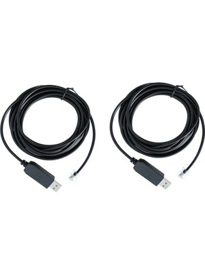 Talent 2x USB - RJ11 RJ12 6P4C Adaptör Seri Kontrol Kablosu Eqmod - El Kontrol Kablosu Için Pc Bağlantısı Bağlantısı, 1,8 M (Yurt Dışından)