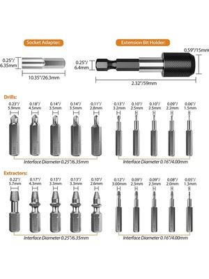 Talent Hasarlı Vida Sıkma Seti, 44 Parça Soyulmuş Vida Sıkma Seti, Hss Uç ve Lokma Adaptörlü Kırık Vida Sökme Seti (Yurt Dışından)