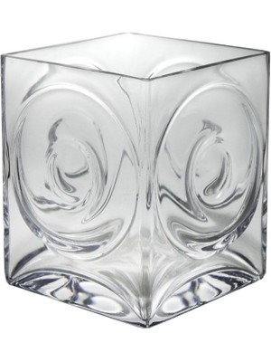 Paşabahçe Denizlicam El imalatı Kristal Kare Dekoratif Vazo 16769