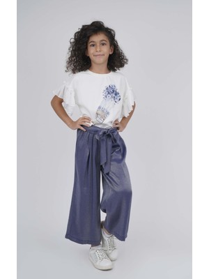 Best Kids Kız Çocuk Kolları Fırfırlı Bluz