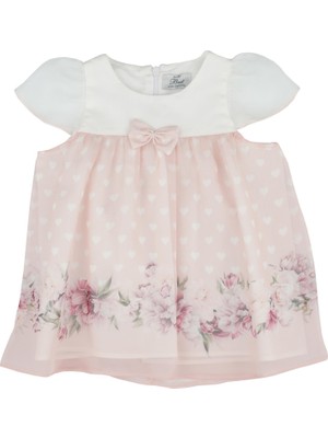 Best Kids Kız Bebek Çiçek Baskılı Şifon Elbise