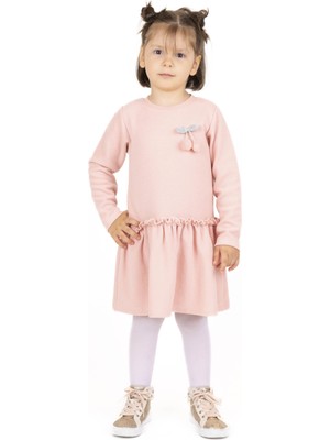 Best Kids Kız Çocuk Kiraz Broşlu Elbise BB23KK12196
