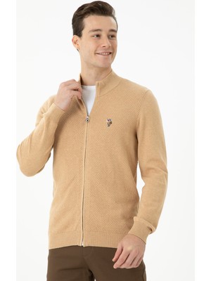 U.S. Polo Assn. Erkek Kum Melanj Triko Hırka 50272132-VR123