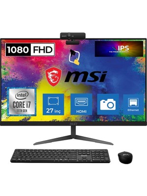 Msı Modern AM271 11M-01704TR Intel Core I7 1165G7 16GB 1tb SSD Windows 11 Home 27" Fhd IPS All In One Bilgisayar Snertech