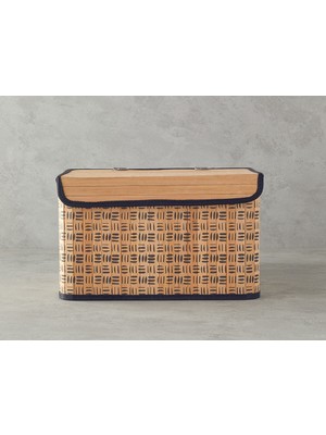 English Home Stripy Bambu Saklama Kutusu Naturel 36 x 27 x 22 cm