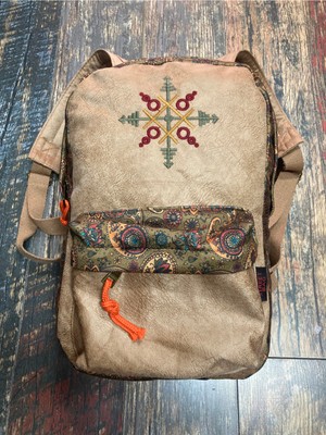 Street Bag Nubi Etnik Otantik Desenli Nakışlı Sırt Çantası Bohem Sırt Çantası Günlük Kullanım Seyehat