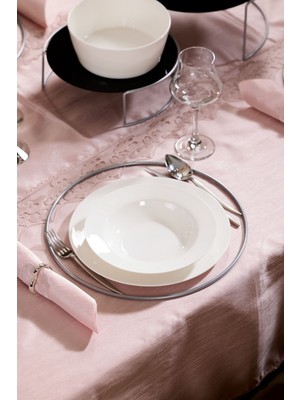 Edora Home  Metal Yuvarlak Supla, Gümüş Amerikan Servis - Paslanmaz AKSESUARSIZDIR