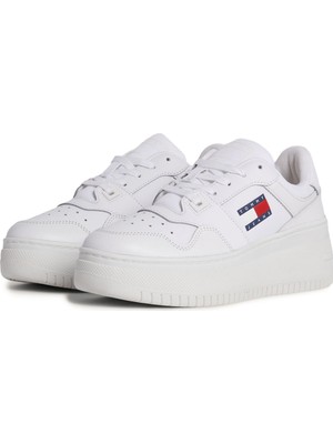 Tommy Hilfiger Tjw Retro Basket Flatform Beyaz Kadın Sneaker