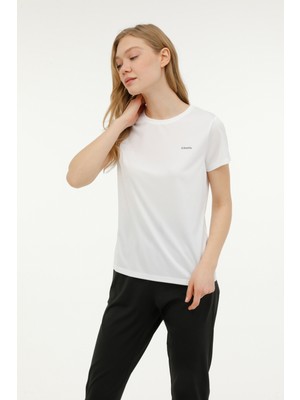 Kinetix Wb Pes C Neck 11SN230 4fx Beyaz Kadın Kısa Kol T-Shirt