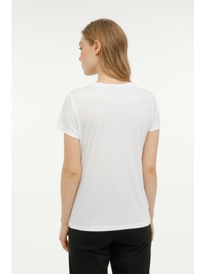 Kinetix Wb Pes C Neck 11SN230 4fx Beyaz Kadın Kısa Kol T-Shirt