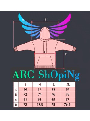 ARC Shoping Kartal Baskılı Sweatshirt - Oversize Ünisex Kapüşonlu Şardonlu