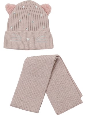 Polaris Pınk Soft  Set- G 3pr Pembe Kız Çocuk Atkı Bere