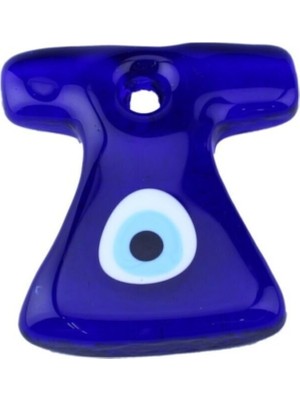 Depposite Cam Nazar Boncuğu Delikli Kaftan Modeli Küçük 5.5 X 6.5 Cm