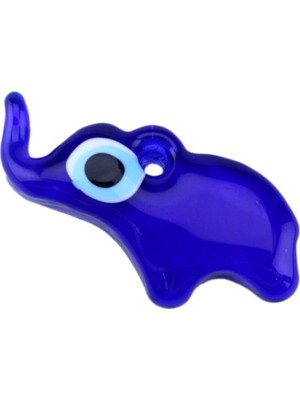 Depposite Cam Nazar Boncuğu Delikli Fil Modeli Küçük 5x9 Cm