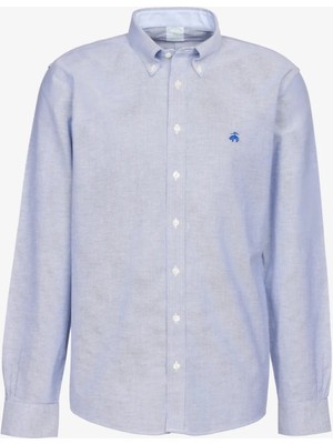 Brooks Brothers Slim Fit Klasik Yaka Lacivert Erkek Gömlek BBSP23MSH091