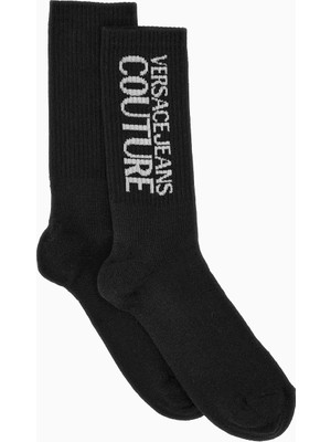 Versace Jeans Couture Siyah - Beyaz Kadın Çorap 75VA0J03