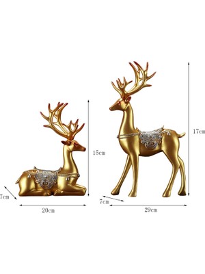 Conveyy Ev Dekorasyon Seçeneğın Için 2 Ren Ği Figürleri Reçine Heykelleri (Yurt Dışından)