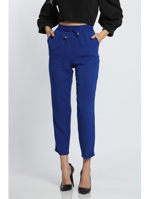 Julude Saksmavisi Bel Lastikli Rahat Kumaş Pantolon P-00008662