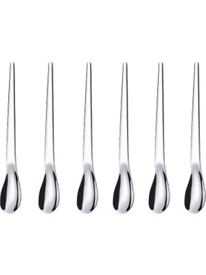 Chavin 304 Çelik 6 Adet Gri Lüx Modern Görünümlü Çay Kaşığı CIN581BY-6