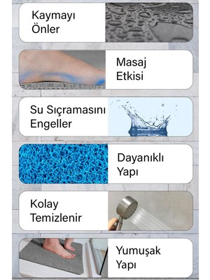 Paspas Yap Kalp Desenli Islak Zemin Kaydırmaz Banyo Paspası