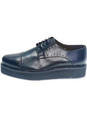 Güvener Yüksek Taban Bağcıklı Siyah Erkek Ayakkabı