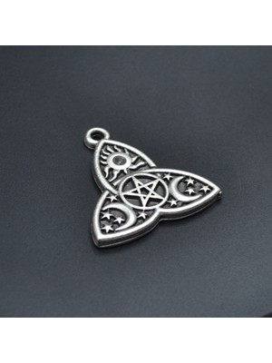 Triquetra Kolye Ucu - Antik Gümüş Kaplama - Kod:148