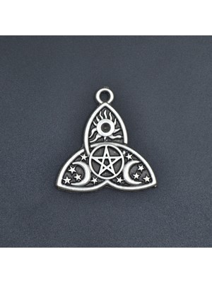 Triquetra Kolye Ucu - Antik Gümüş Kaplama - Kod:148