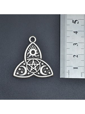 Triquetra Kolye Ucu - Antik Gümüş Kaplama - Kod:148