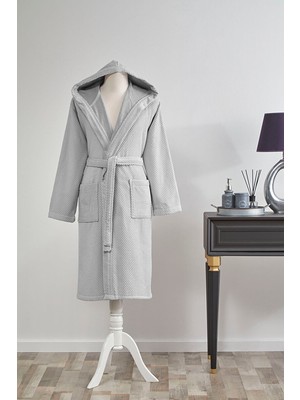 Özdilek Bright Kapüşonlu Kadife Bornoz L Beden