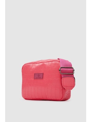 Shule Bags Croco Çapraz Çanta Arya Pembe