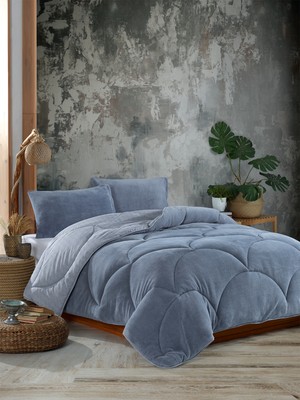 Nanosoft King Size Gri Welsoft Yorgan 230x260
