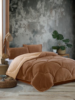 Nanosoft King Size Kahverengi Wellsoft Yorgan 230x260