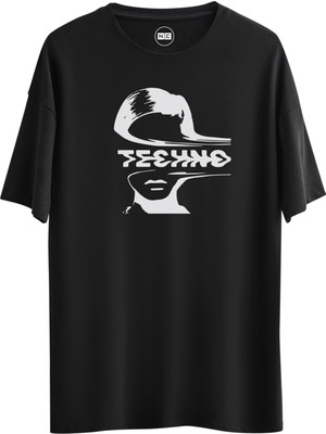 Noicasuale Techno Face  Tasarım Dijital Baskılı Regular Relax T-Shirt