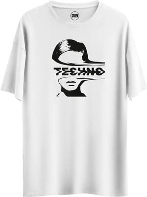 Noicasuale Techno Face  Tasarım Dijital Baskılı Regular Relax T-Shirt