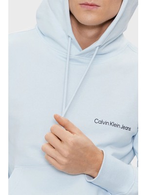 Calvin Klein Logolu Kapüşonlu Pamuk Regular Fit Sweat J30J324620Cyr Erkek Sweat J30J324620 Cyr