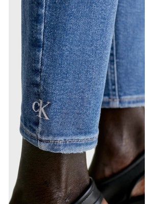 Calvin Klein Pamuklu Yüksek Bel Dar Paça Super Skinny Fit Jeans J20J2221441A4 Kadın Kot Pantolon J20J222144 1A4