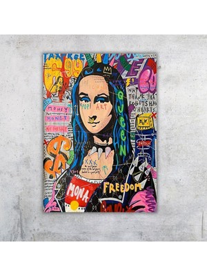 Mona Lisa Pop Art Ahşap Poster 20X28 cm