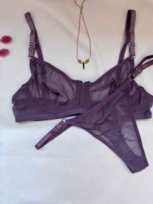 Sirius Style Mor Bralet Takımı